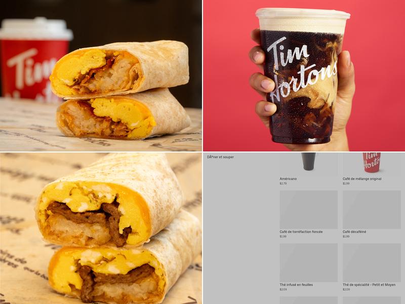 Tim Hortons Menu