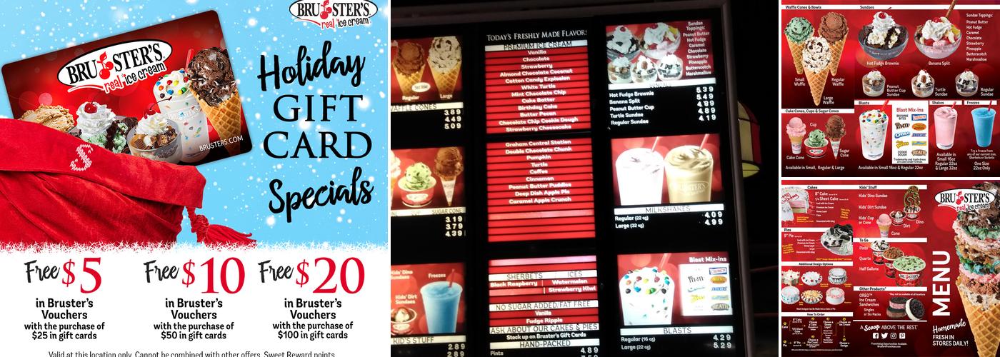Bruster's Real Ice Cream Menu
