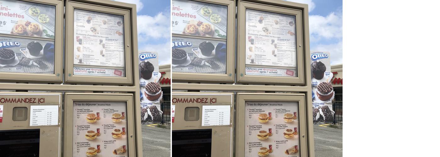 Tim Hortons Menu