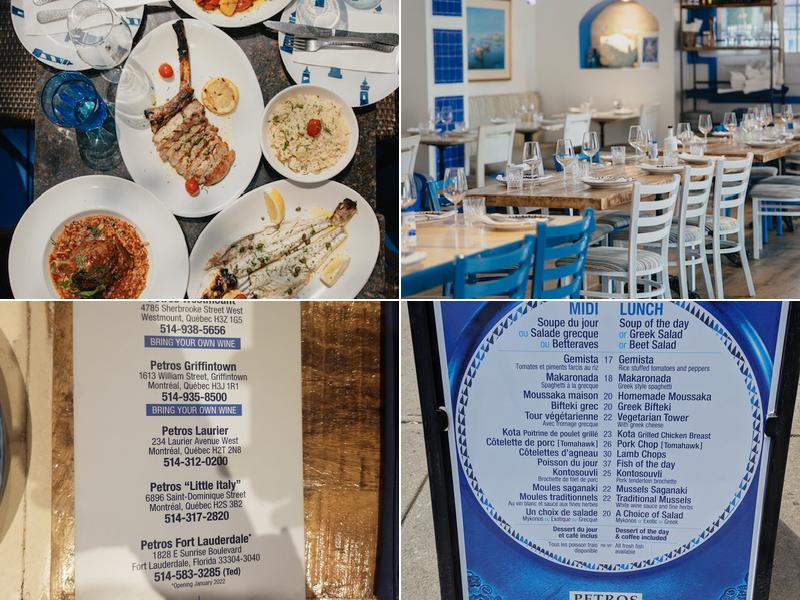 Petros Westmount Menu