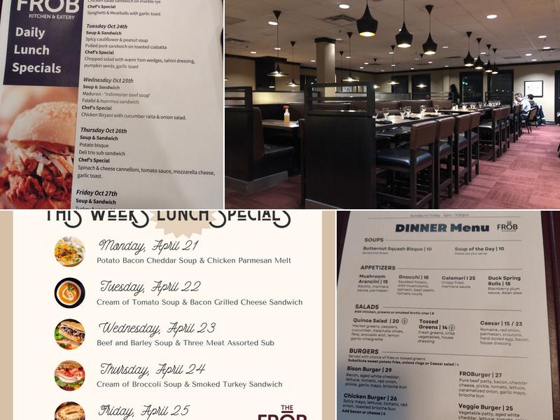 The Frob Kitchen & Eatery Menu