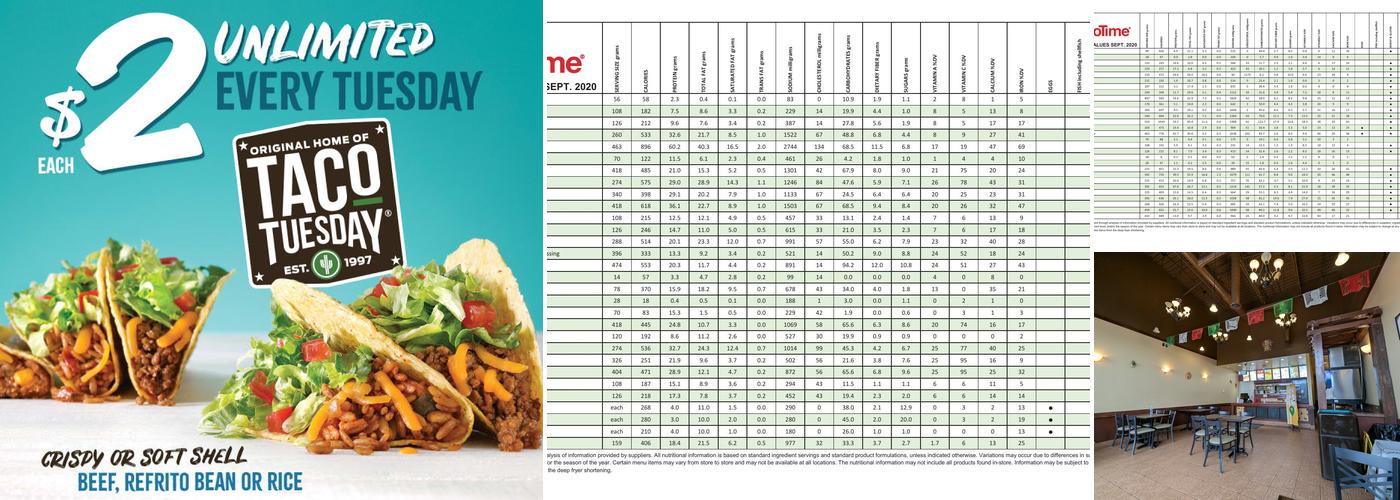 TacoTime Kindersely Menu