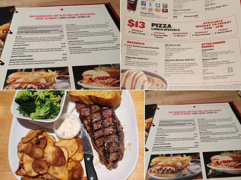 Boston Pizza Menu
