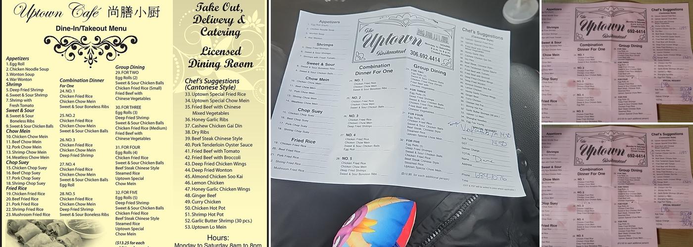 Uptown Cafe Menu