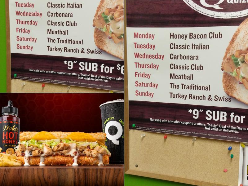 Quiznos Menu