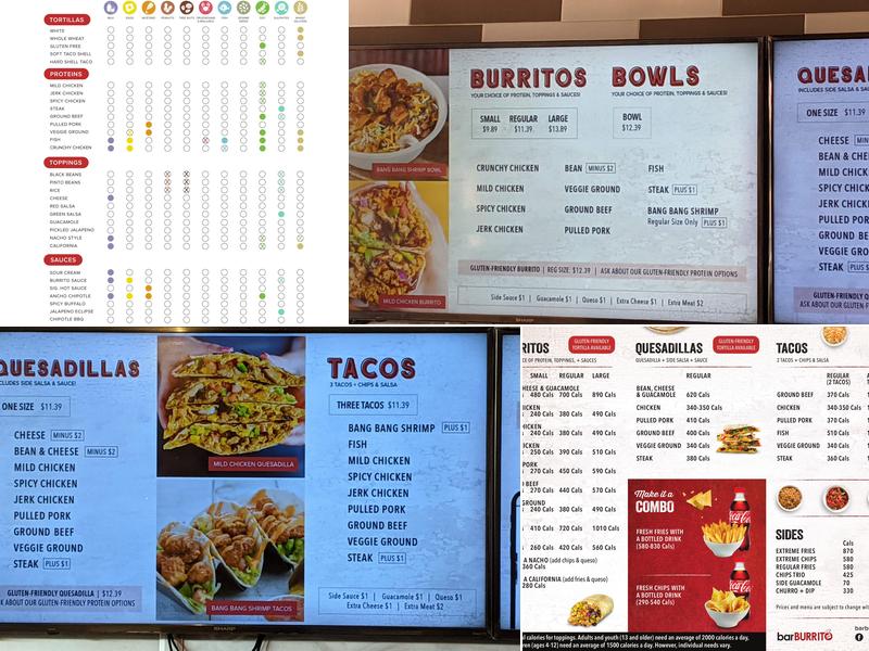 barBURRITO Menu