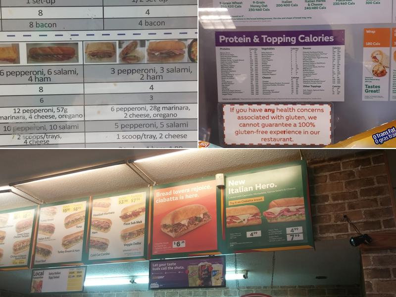 Subway Menu