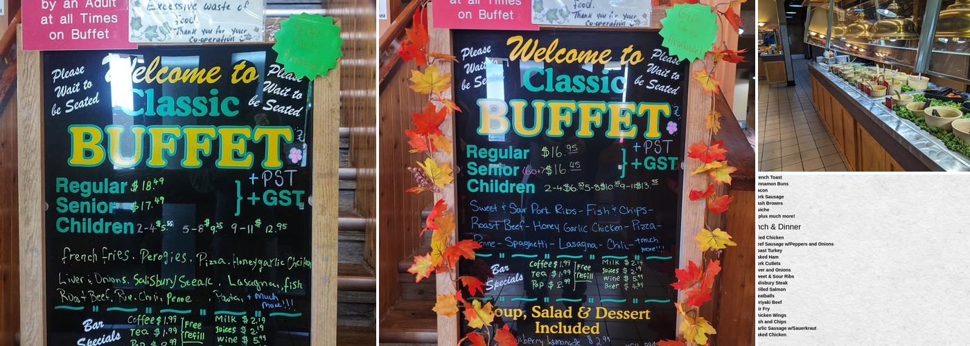 Classic Buffet Company Menu