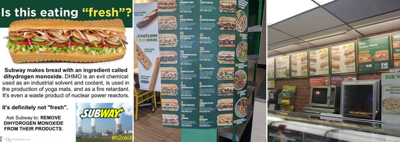 Subway Menu