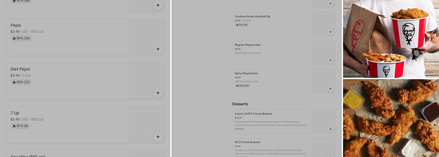 KFC Menu