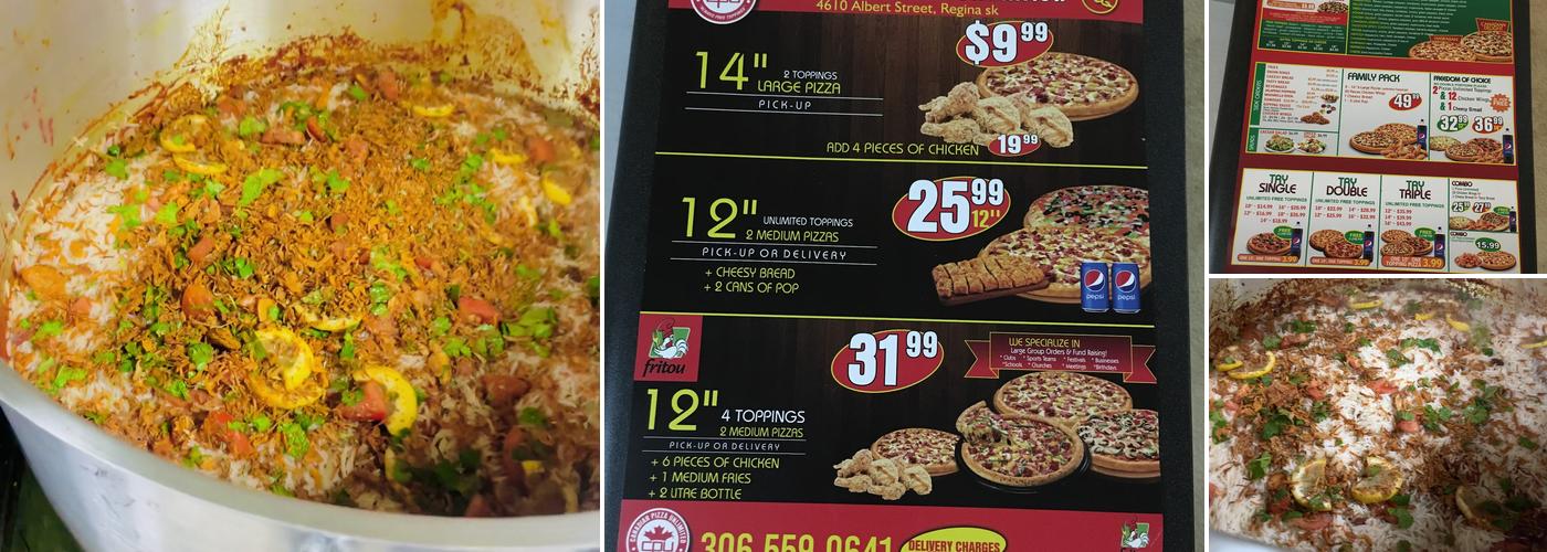 Canadia Pizza Unlimited Regina Menu