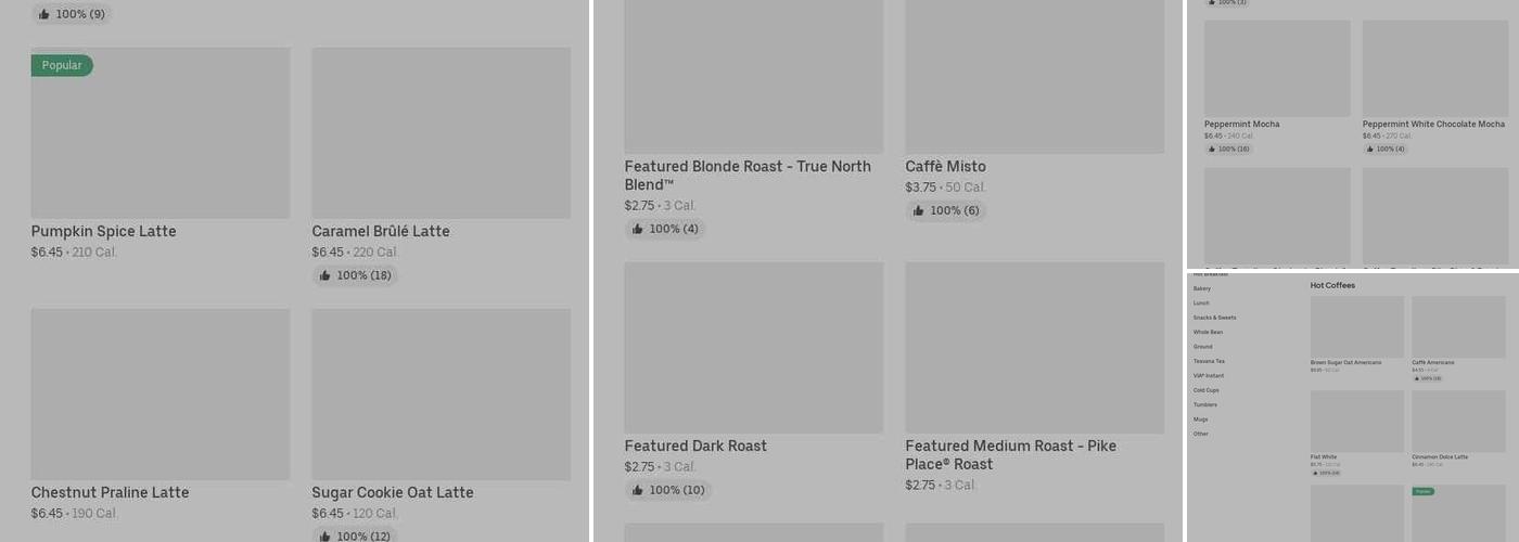 Starbucks Menu