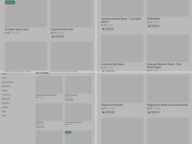 Starbucks Menu