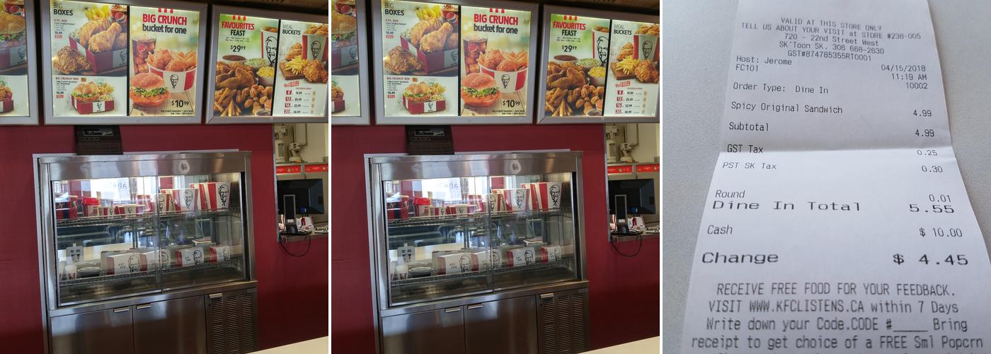 KFC Menu
