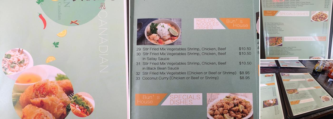 Bun's House Restaurant Menu
