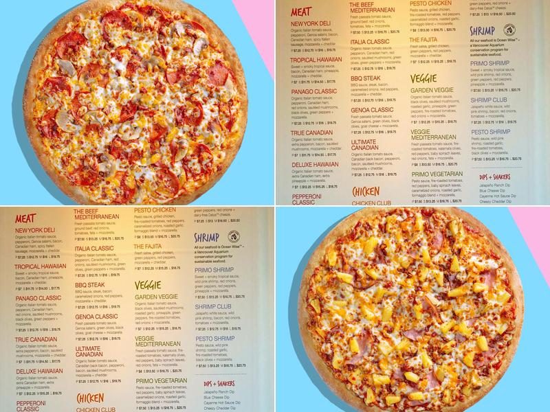 Panago Pizza Menu