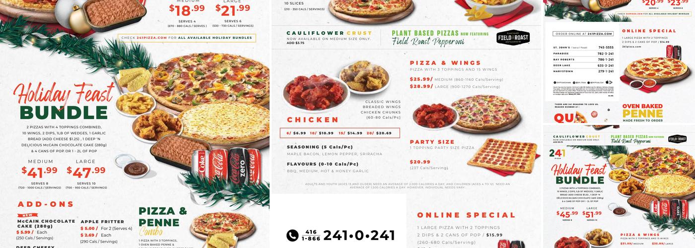 241 Pizza Menu