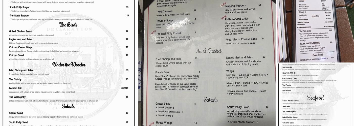 Philly Down South Menu