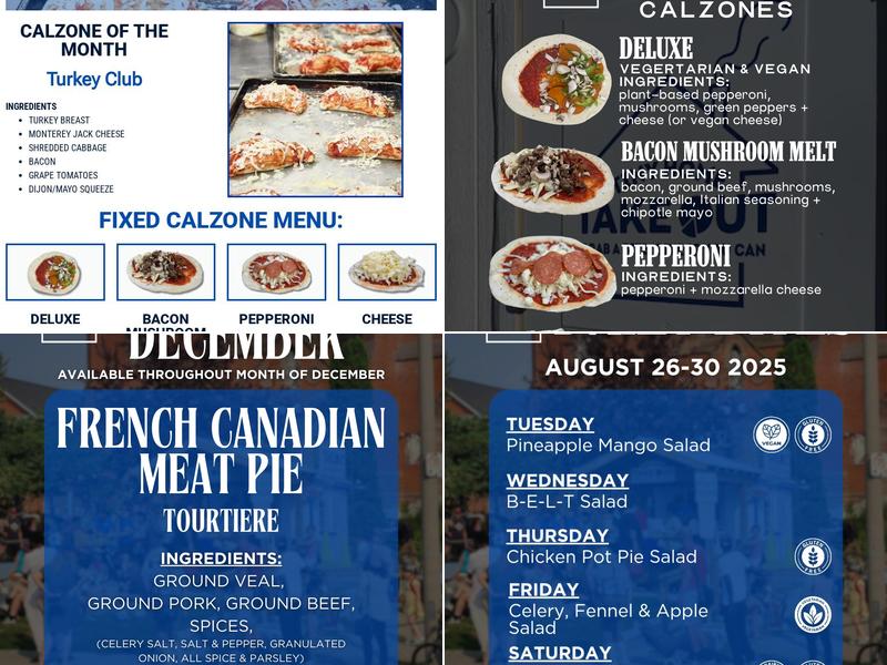 Tiny Home Takeout Menu