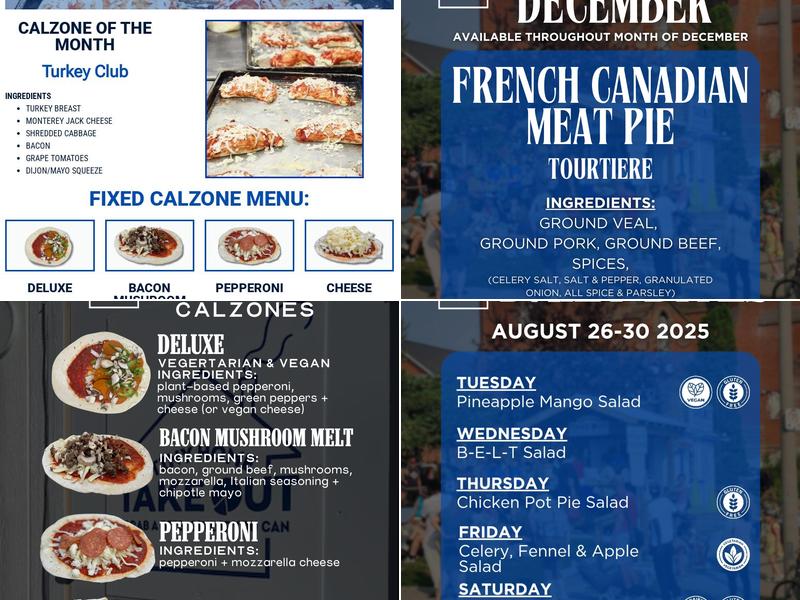 Tiny Home Takeout Menu