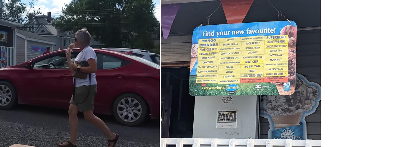 Corina's Ice Cream Menu