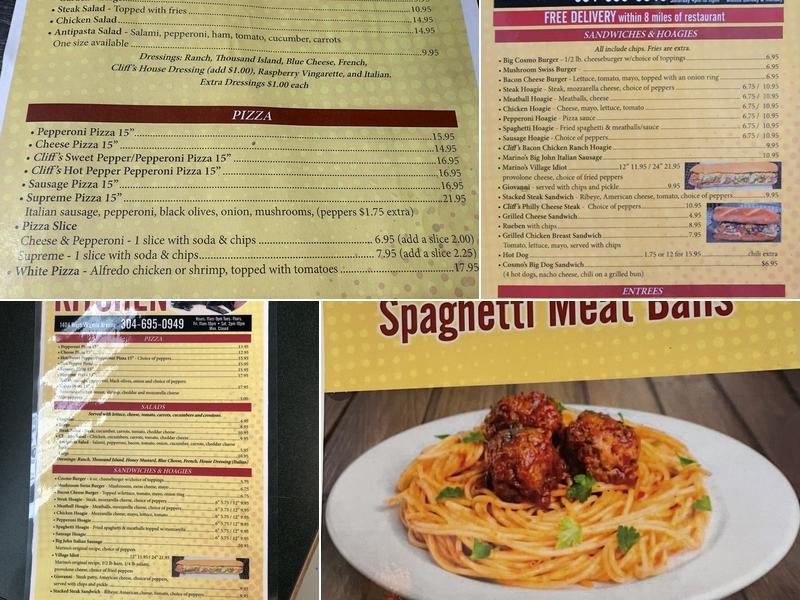 Cosmo’s Kitchen Menu