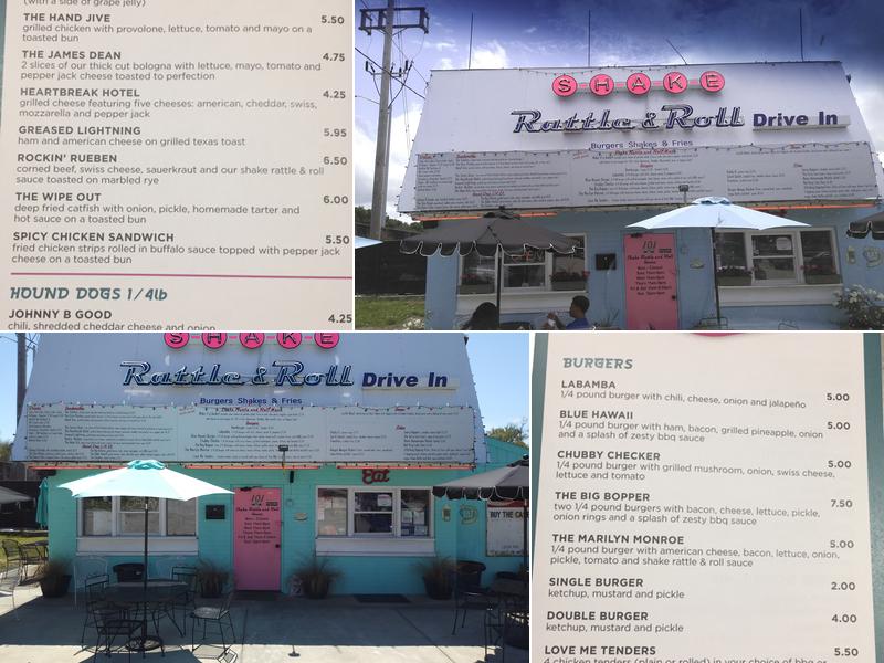Shake Rattle & Roll Drive-in Menu