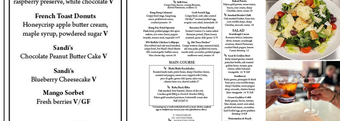 Hidden Still Spirits Menu