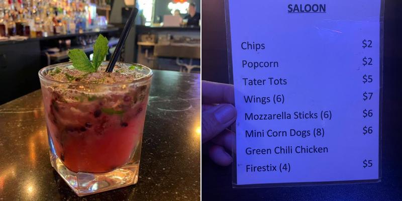 The Whiskey Girls Saloon Menu