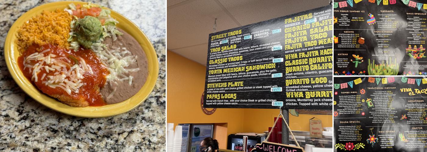 Viva El Taco Mexican grill Menu