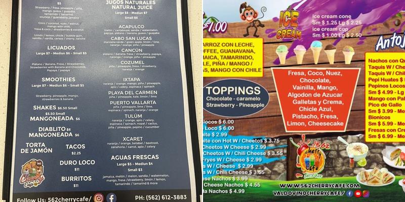 562 cherry cafe Menu