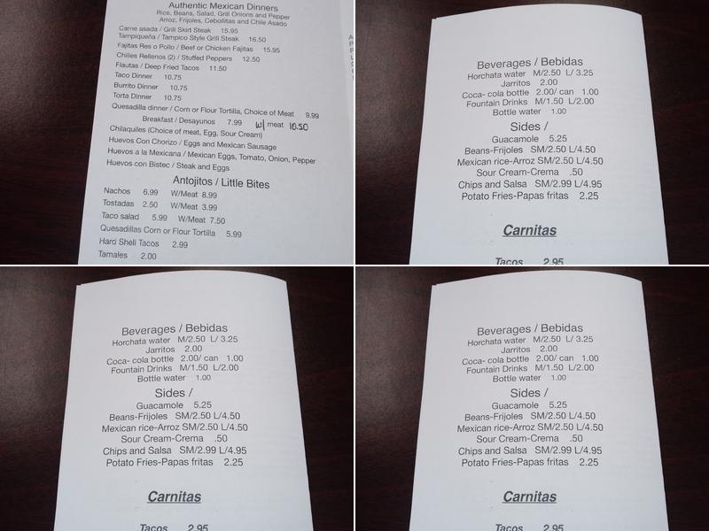 FUEGO TACO Menu