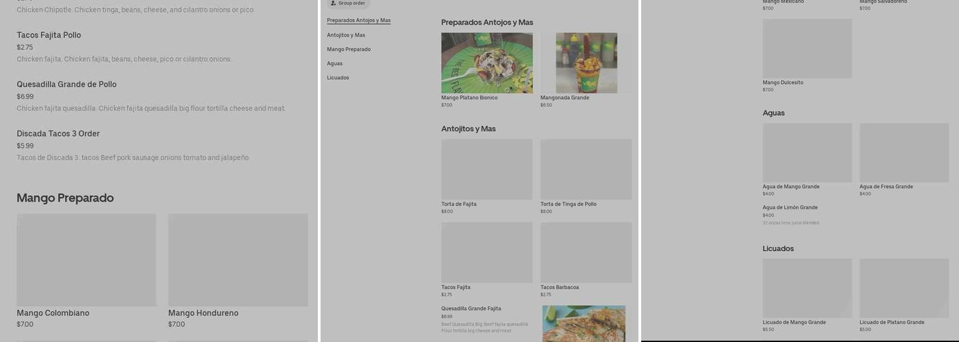 Mango Xtring Menu