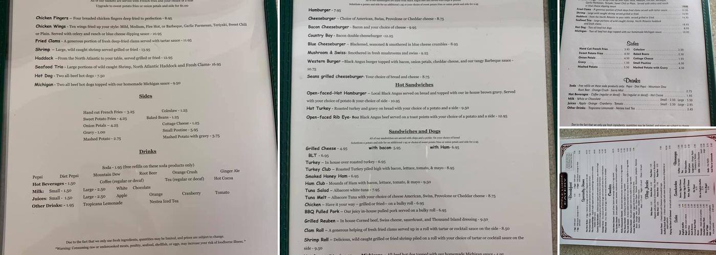 Apple Lodge Eatery Menu