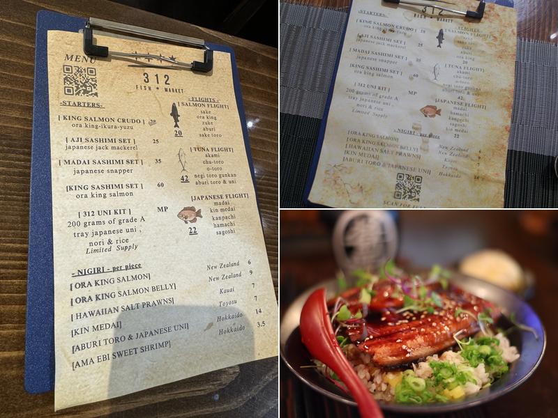 312 fish market Menu