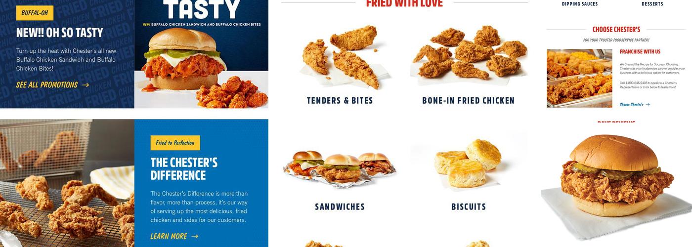 Chester's Chicken Menu