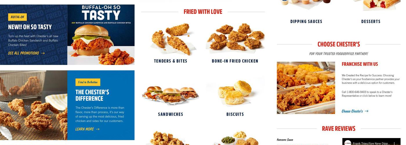 Chester's Chicken Menu