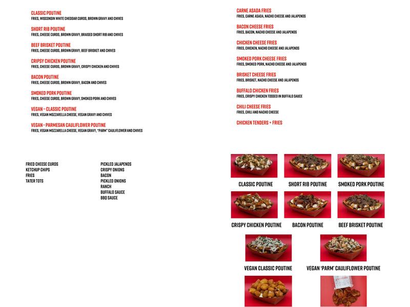 Poutine Brothers Menu