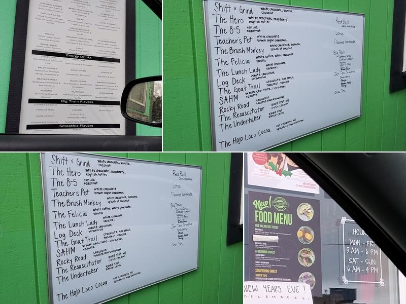 Shift & Grind Coffee Menu