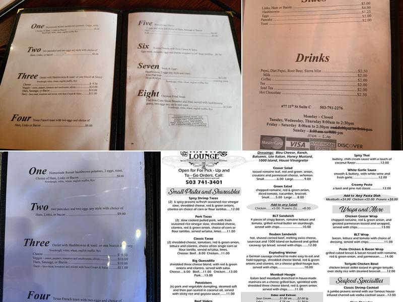 Riverwalk Restaurant Menu