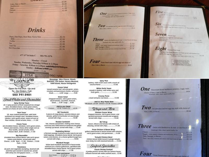 Riverwalk Restaurant Menu