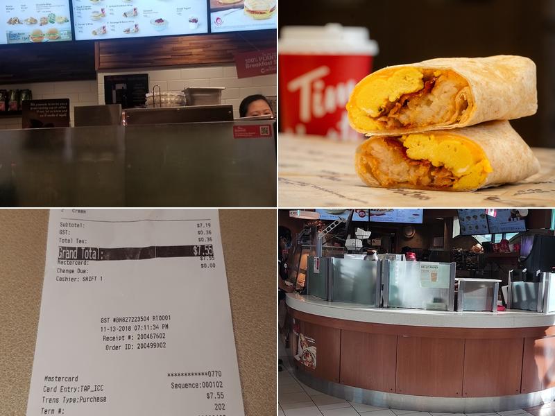 Tim Hortons Menu