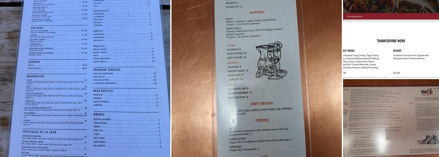 Mole Mexican Kitchen Menu