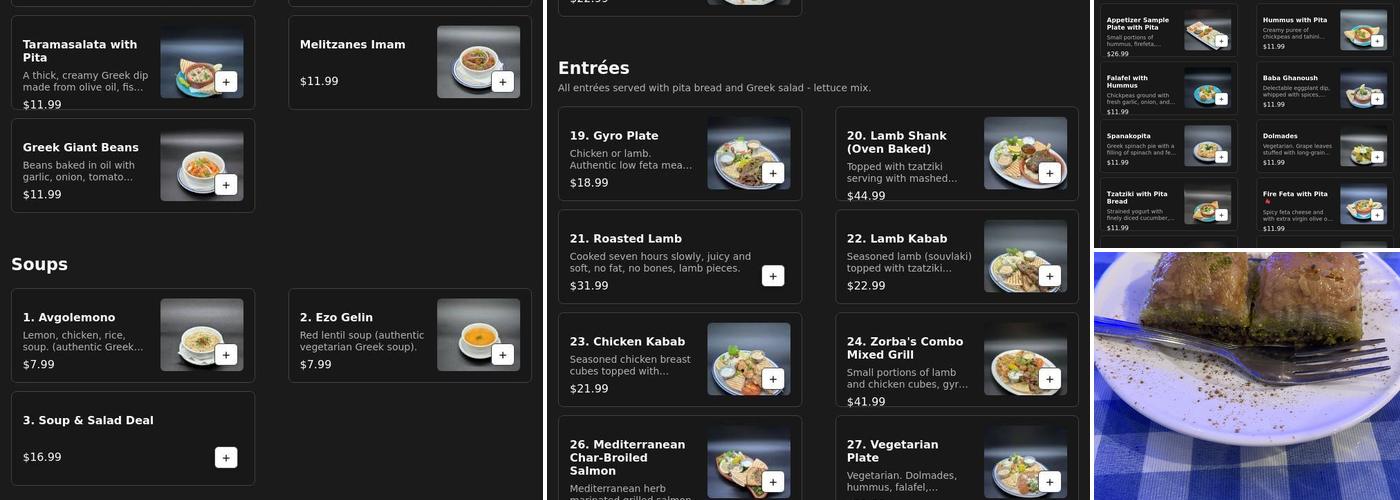 Santorini Gyro Palm Springs Menu