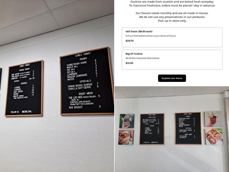Edible Menu