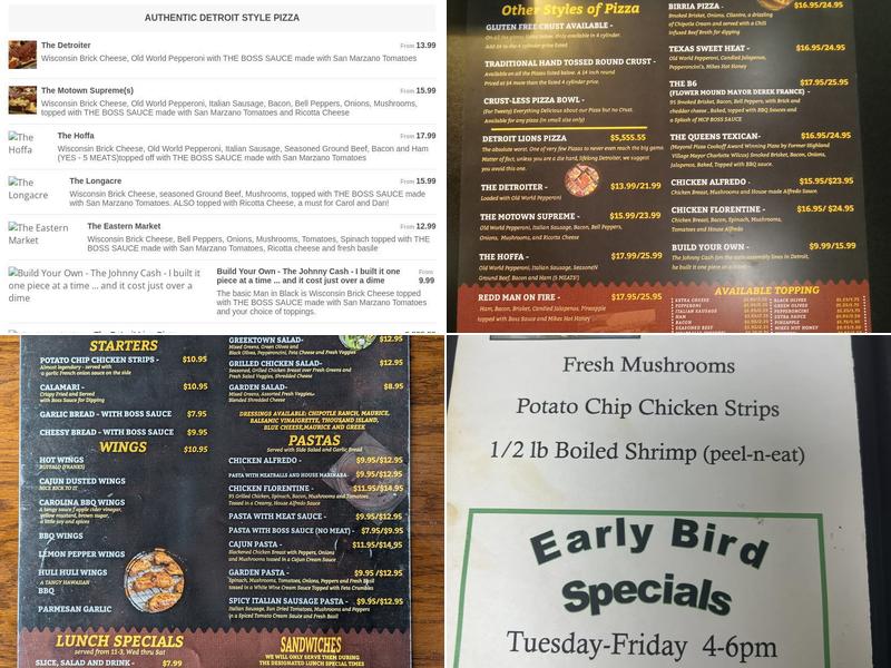 Motor City Pizza Menu