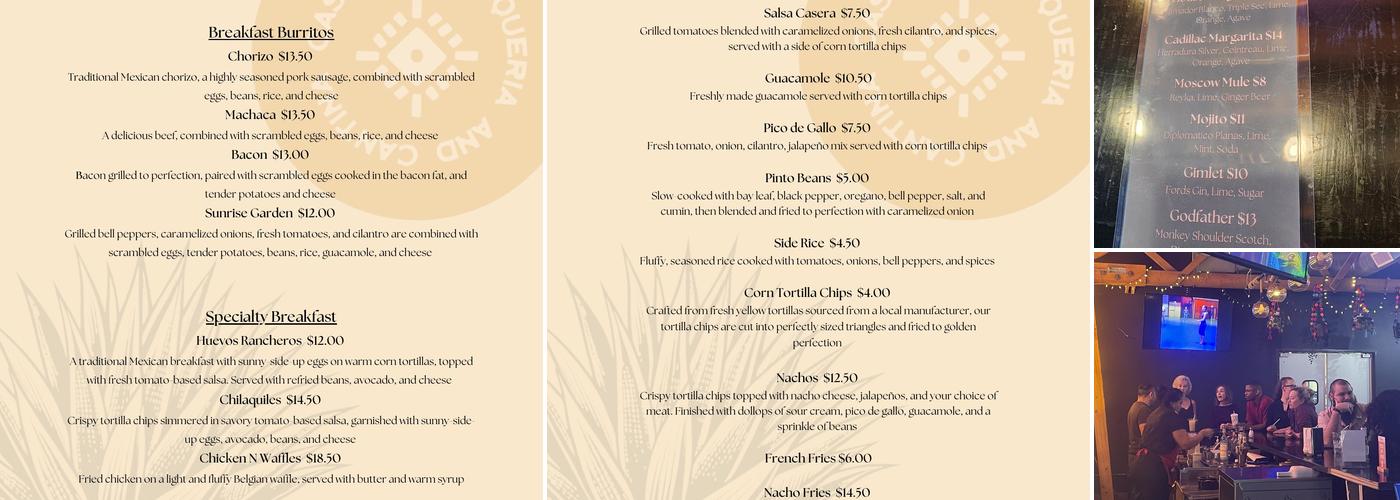 Casa Maya Menu