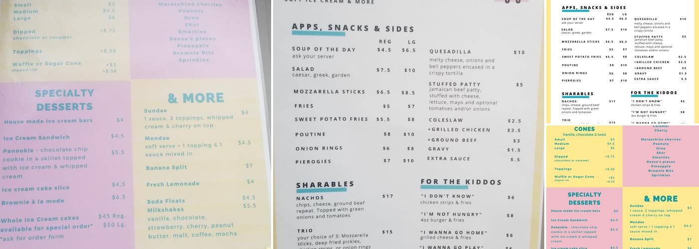 Danielle's Menu