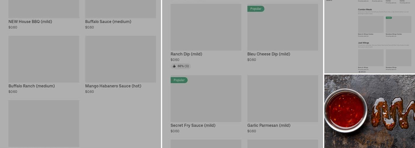 It's Just Wings Menu