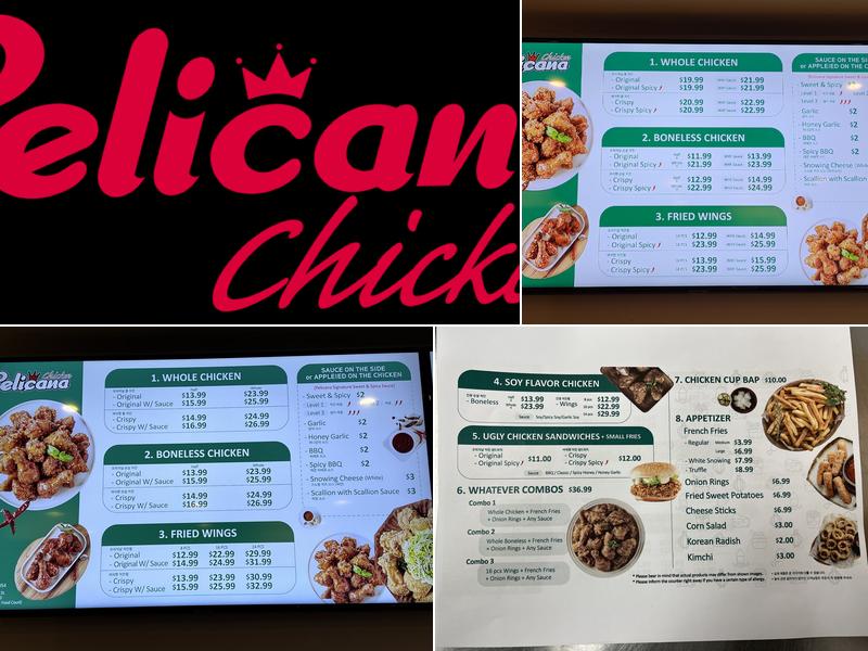 Pelicana Chicken and Hershey’s Ice Cream Menu